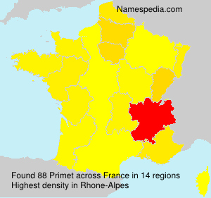 Surname Primet in France Surname Primet in France