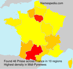 Surname Prisse in France Surname Prisse in France
