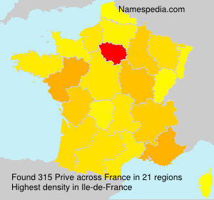 Surname Prive in France Surname Prive in France