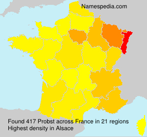 Surname Probst in France Surname Probst in France