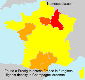 Surname Prodigue in France Surname Prodigue in France