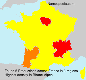 Surname Productions in France Surname Productions in France