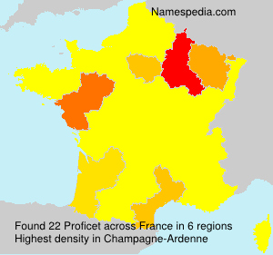 Surname Proficet in France Surname Proficet in France