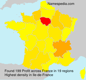 Surname Profit in France Surname Profit in France