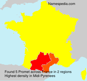 Surname Promet in France Surname Promet in France