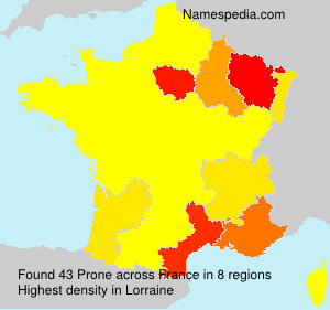 Surname Prone in France Surname Prone in France