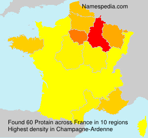 Surname Protain in France Surname Protain in France