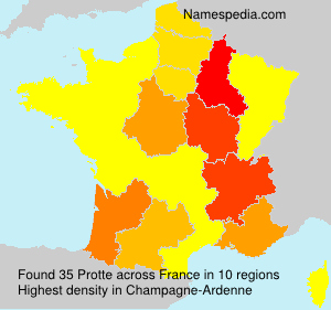 Surname Protte in France Surname Protte in France