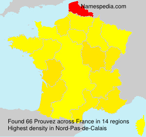 Surname Prouvez in France Surname Prouvez in France