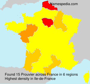 Surname Prouvier in France Surname Prouvier in France