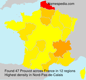 Surname Prouvot in France Surname Prouvot in France