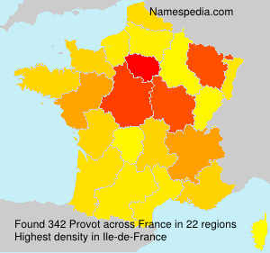 Surname Provot in France Surname Provot in France