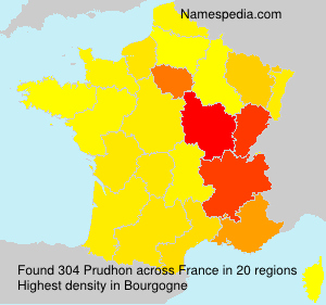 Surname Prudhon in France Surname Prudhon in France