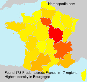Surname Prudon in France Surname Prudon in France