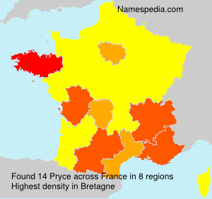 Surname Pryce in France Surname Pryce in France