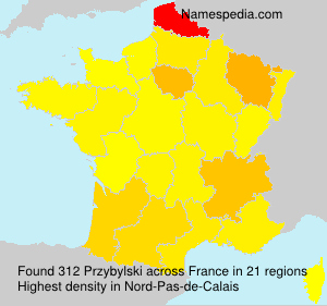 Surname Przybylski in France Surname Przybylski in France