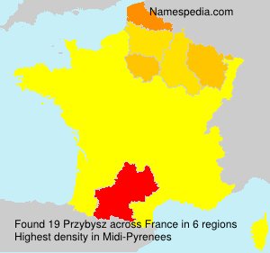 Surname Przybysz in France Surname Przybysz in France