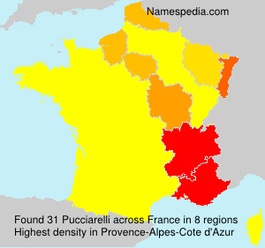 Surname Pucciarelli in France