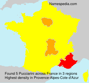 Surname Pucciarini in France
