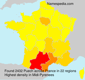 Surname Puech in France