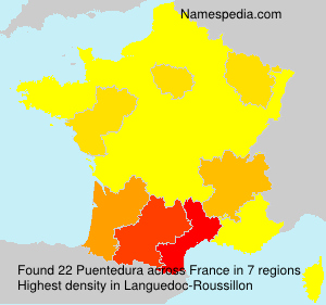 Surname Puentedura in France Surname Puentedura in France