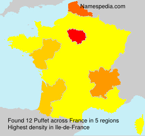 Surname Puffet in France Surname Puffet in France