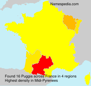 Surname Puggia in France Surname Puggia in France