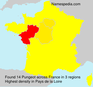 Surname Pungeot in France Surname Pungeot in France