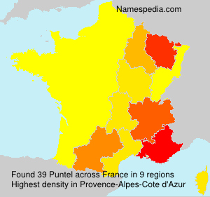 Surname Puntel in France Surname Puntel in France