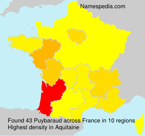 Surname Puybaraud in France Surname Puybaraud in France
