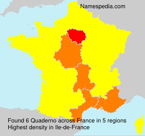 Surname Quaderno in France Surname Quaderno in France