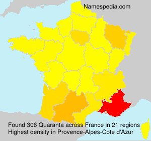 Surname Quaranta in France Surname Quaranta in France