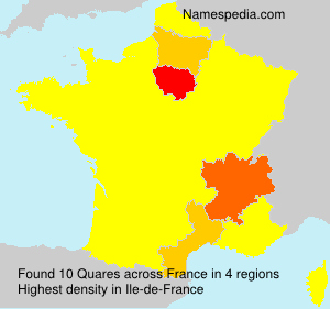 Surname Quares in France Surname Quares in France