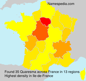 Surname Quaresma in France Surname Quaresma in France