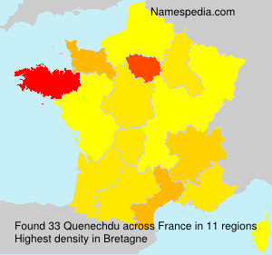 Surname Quenechdu in France Surname Quenechdu in France