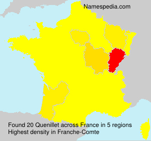 Surname Quenillet in France Surname Quenillet in France