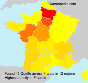 Surname Quette in France Surname Quette in France