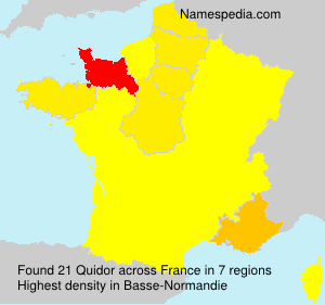 Surname Quidor in France Surname Quidor in France