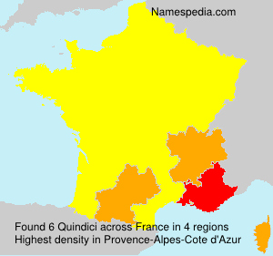 Surname Quindici in France Surname Quindici in France
