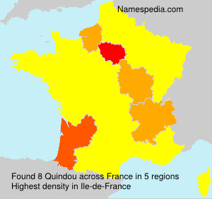 Surname Quindou in France Surname Quindou in France