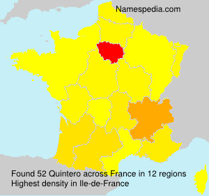 Surname Quintero in France Surname Quintero in France