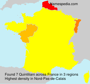 Surname Quintiliani in France Surname Quintiliani in France