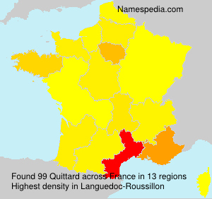 Surname Quittard in France Surname Quittard in France