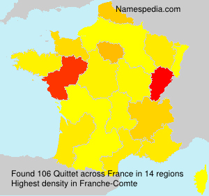Surname Quittet in France Surname Quittet in France
