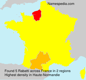 Surname Rabatti in France Surname Rabatti in France