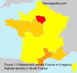 Surname Rabearivelo in France Surname Rabearivelo in France