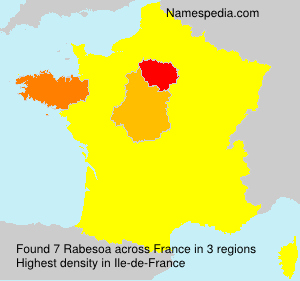 Surname Rabesoa in France Surname Rabesoa in France