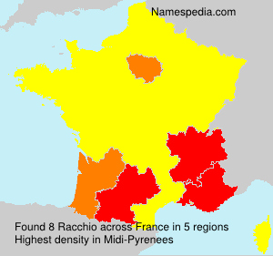 Surname Racchio in France Surname Racchio in France