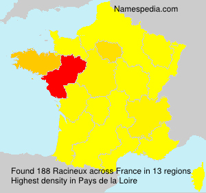 Surname Racineux in France Surname Racineux in France