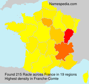 Surname Racle in France Surname Racle in France